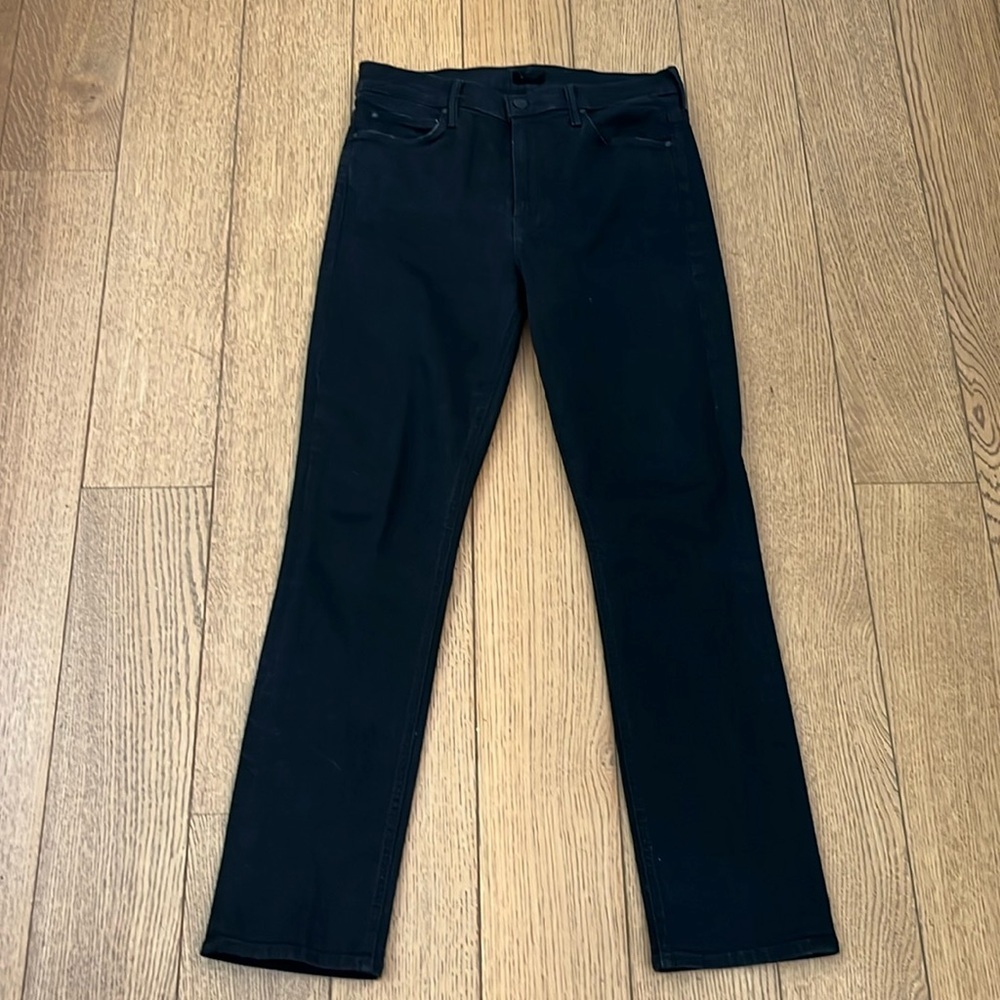 MOTHER The Mid Rise Dazzler Ankle Jeans Not Guilty Black Size 30 - Picture 2 of 9